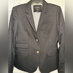J. Crew Women's Black Schoolboy Blazer with Gold Buttons